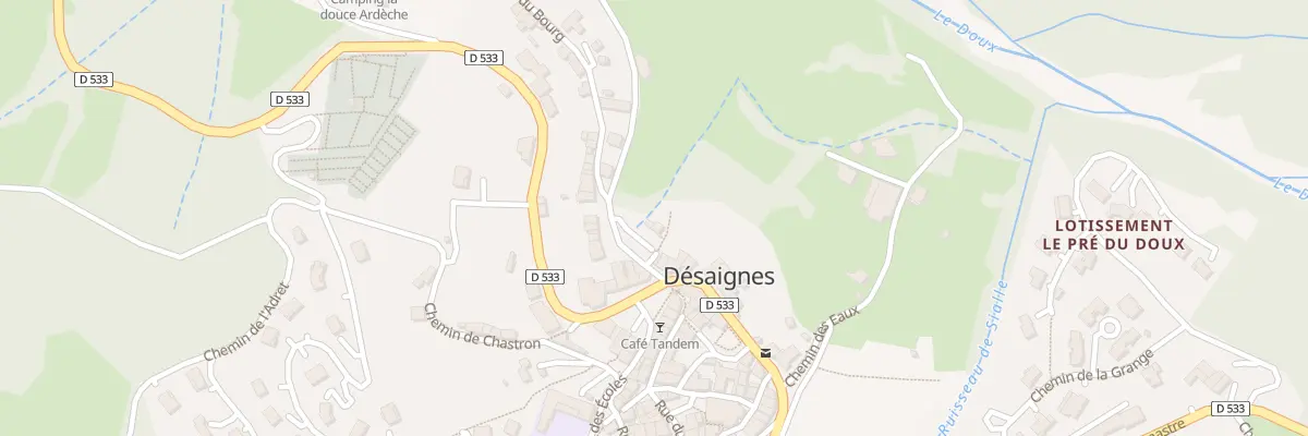 Plan du 9391 Sur le Bourg à Désaignes