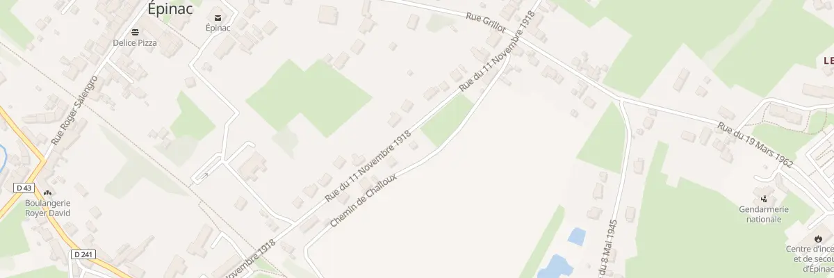 Plan du 28 Rue du 11 Novembre 1918 à Épinac