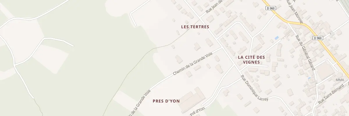 Plan du 1 Che de la Grande Voie à Brienne-le-Château
