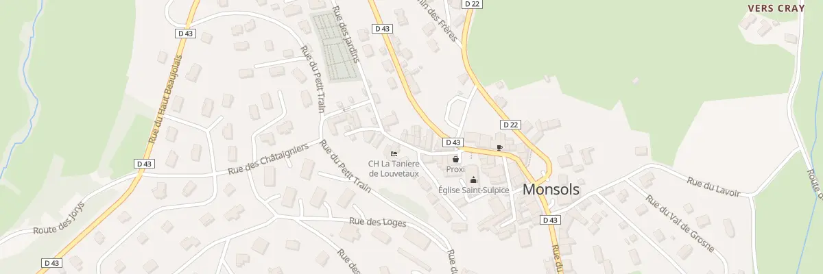 Plan du 58 Rue des Jardins à Deux-Grosnes