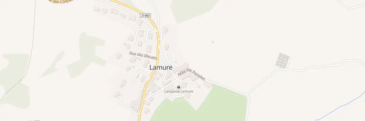 Plan du 3 All des Pensées à Larajasse