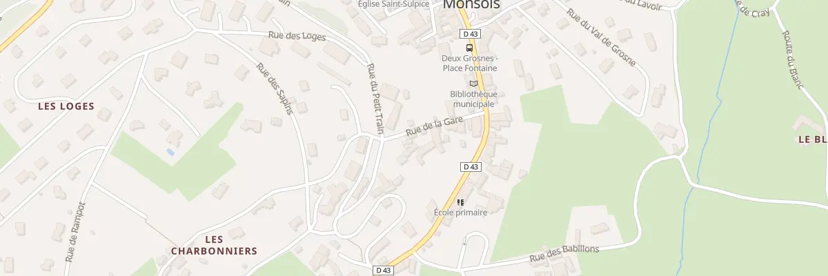 Plan du 81 Rue de la Gare à Deux-Grosnes