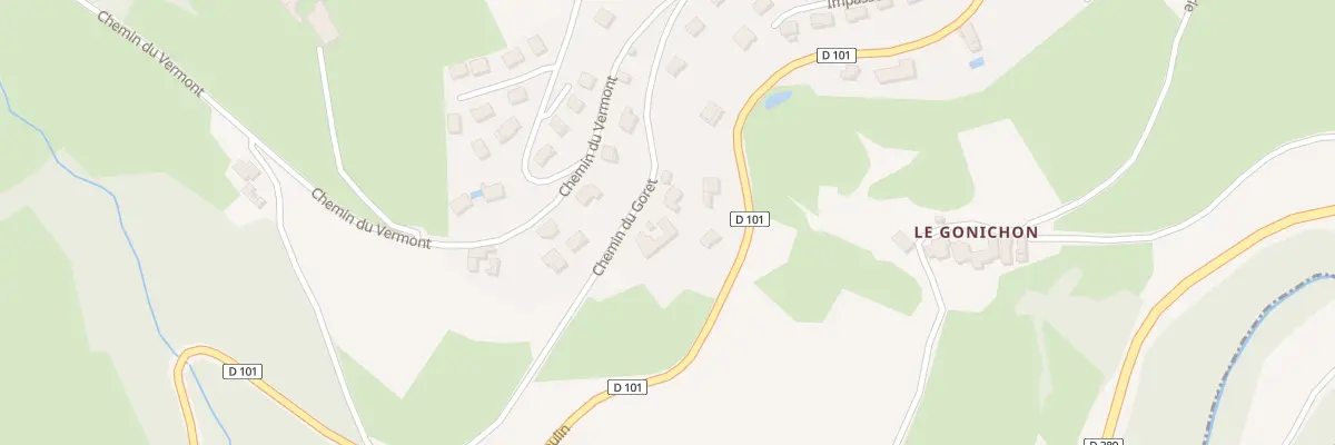 Plan du Gonichon à Brussieu