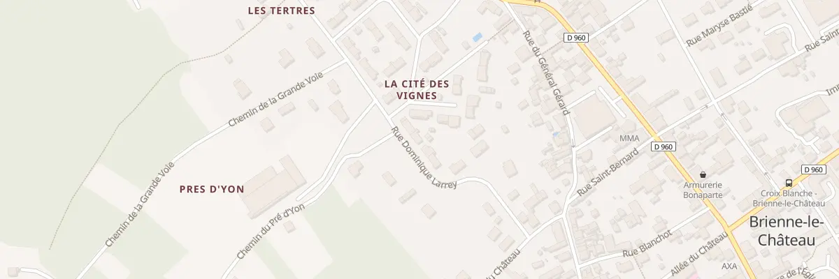 Plan du 24 Rue Dominique Larrey à Brienne-le-Château