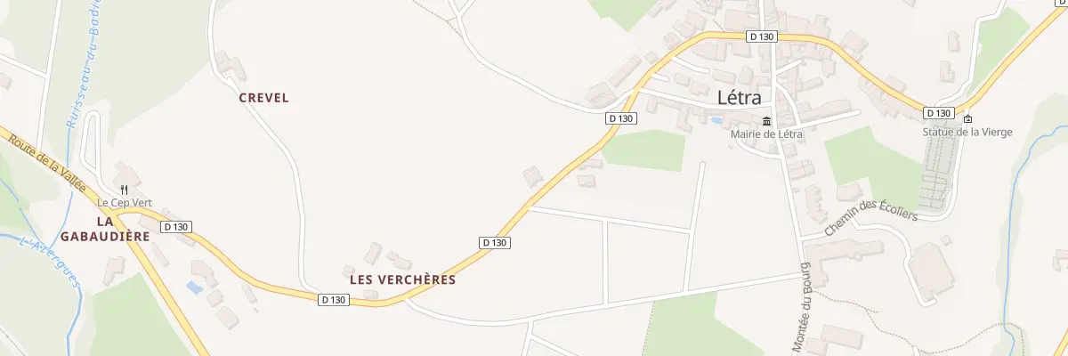 Plan du 445 Rte de la Gabaudiere D 130 à Létra