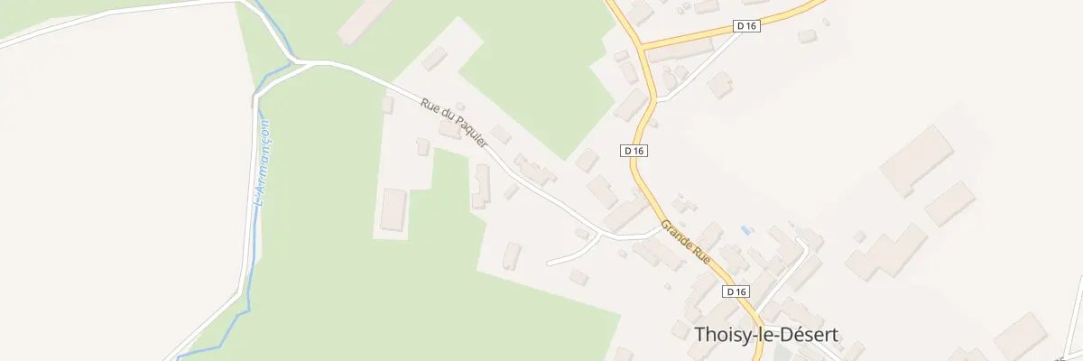 Plan du 2 Rue du Paquier à Thoisy-le-Désert