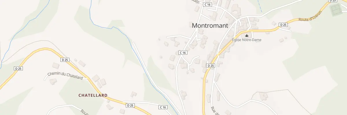 Plan du 186 Rte du Mortier à Montromant