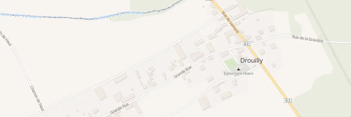 Plan du 16 Gr Grande Rue à Drouilly
