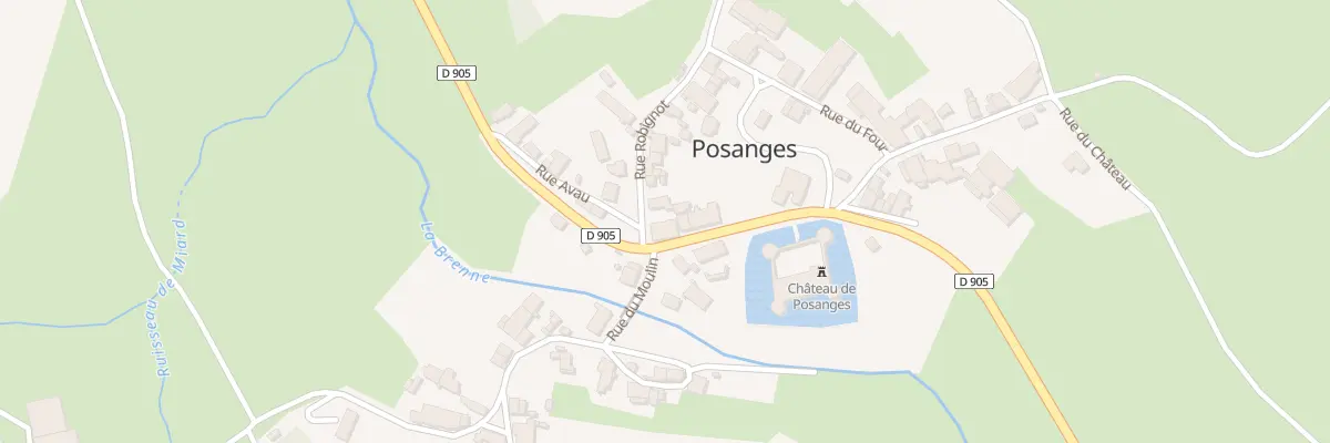 Plan du 1 Rte Blanche à Posanges