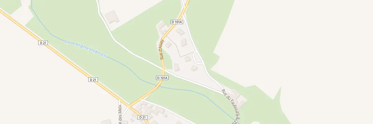 Plan du 13 Rue du Fbg du Puits à Villaines-en-Duesmois
