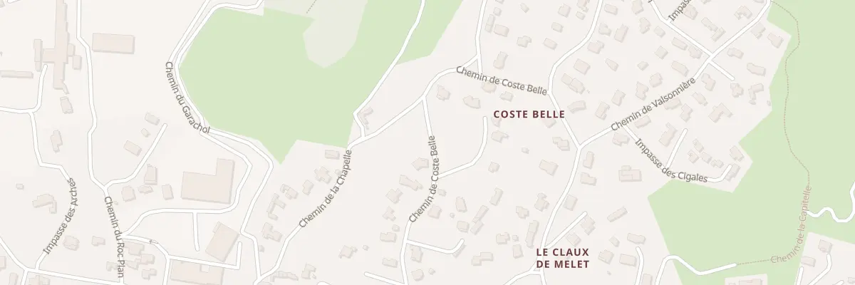 Plan du 5843 Che de Coste Belle à Vers-Pont-du-Gard
