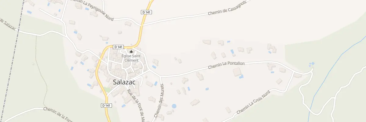 Plan du 9001 Le Pontaillon Ouest à Salazac