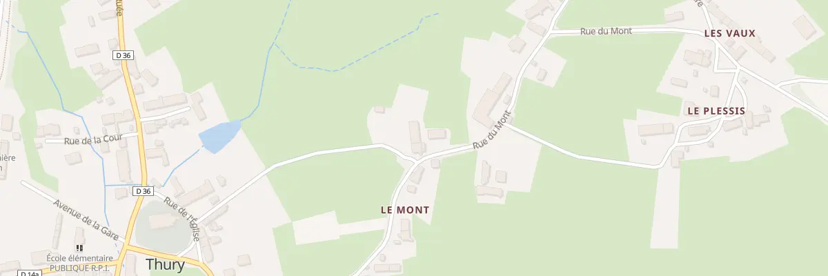 Plan du 5136 Les Ouches Refets à Thury