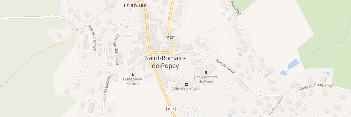 Plan du Bourg à Saint-Romain-de-Popey