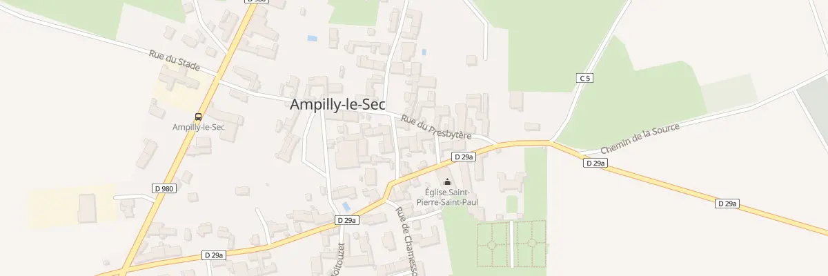 Plan de la Rue du Presbytère à Ampilly-le-Sec