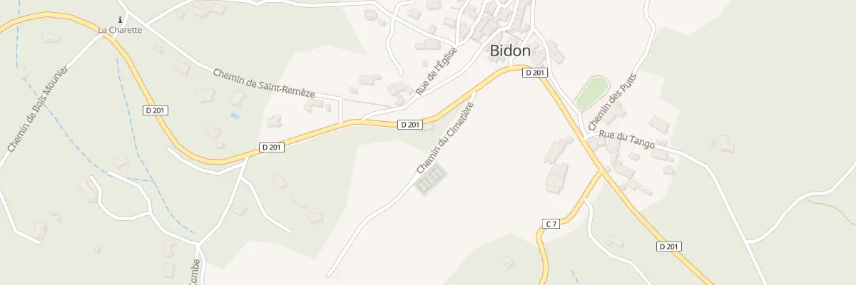 Plan du 5211 La Basse Combe de Bidon à Bidon