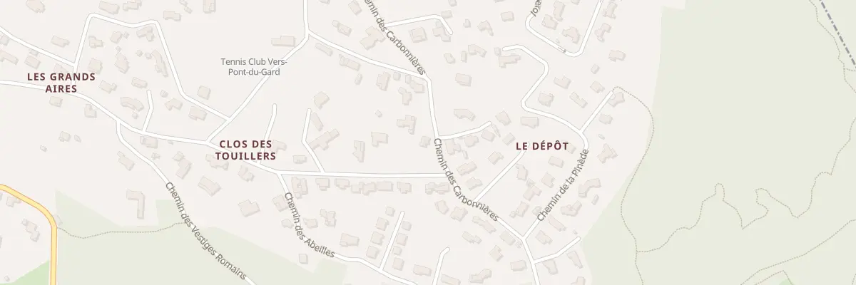 Plan du 5231 Che des Carbonnieres à Vers-Pont-du-Gard