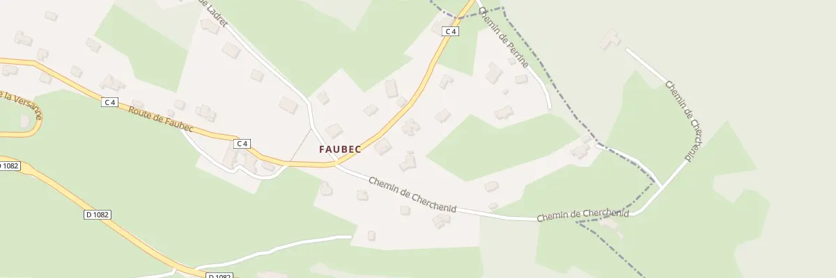 Plan du 9001 Faubec à La Versanne