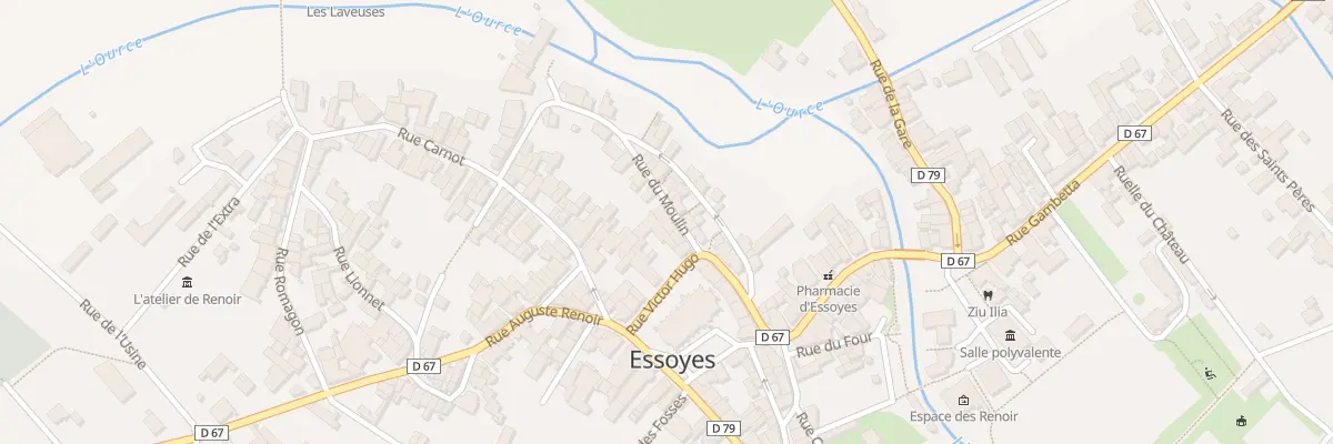 Plan du 1 Rue du Moulin à Essoyes