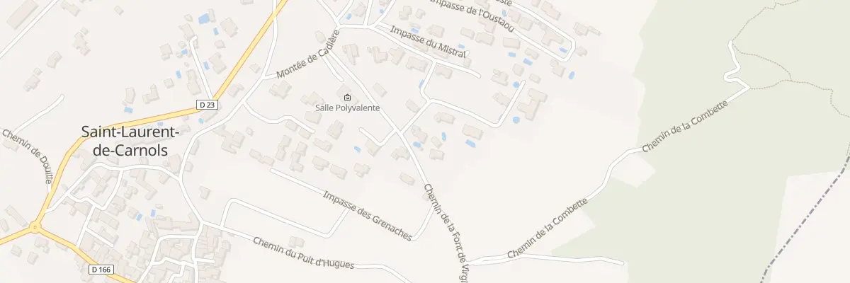 Plan du 5178 Che de la Font de Virgile à Saint-Laurent-de-Carnols