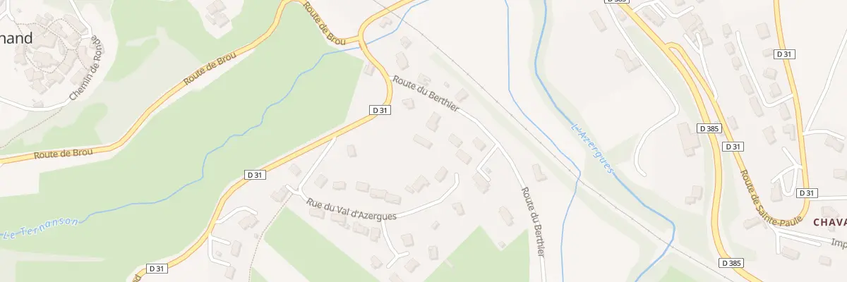 Plan du 89 Rte de Saint-Vérand à Ternand