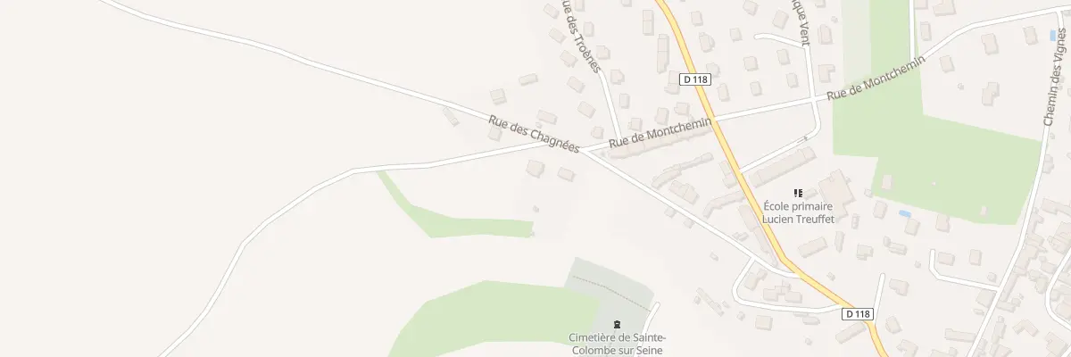 Plan du 7 Rue des Chagnées à Sainte-Colombe-sur-Seine