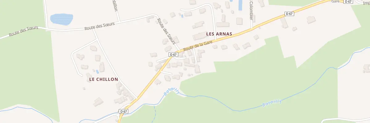 Plan du 1834 Rte de la Gare à Saint-Romain-de-Popey