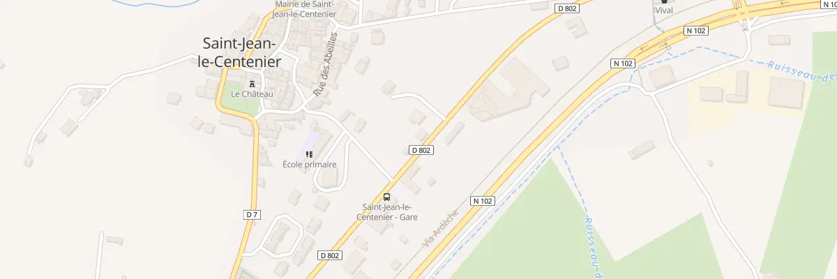 Plan du 5192 La Gare à Saint-Jean-le-Centenier