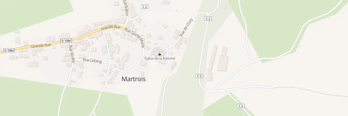 Plan du 2 Rte de Civry à Martrois