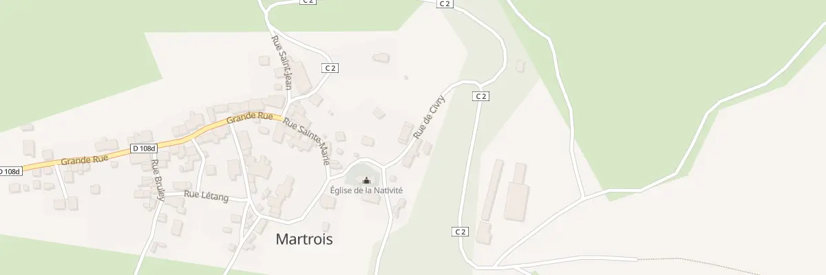 Plan du 1 Rte de Civry à Martrois