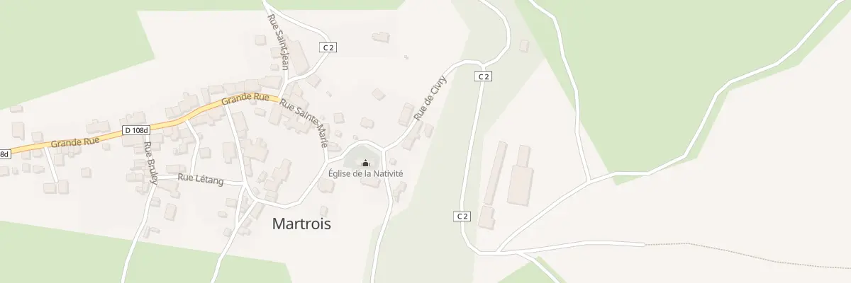 Plan du 4 Rte de Civry à Martrois