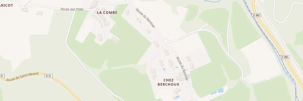 Plan du 1859 Rte du Berthier à Ternand