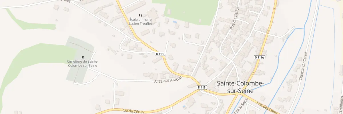 Plan du 8 Rue de la Croix de la Borde à Sainte-Colombe-sur-Seine