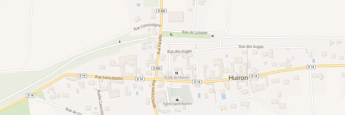 Plan du 2 Rue des Auges à Huiron