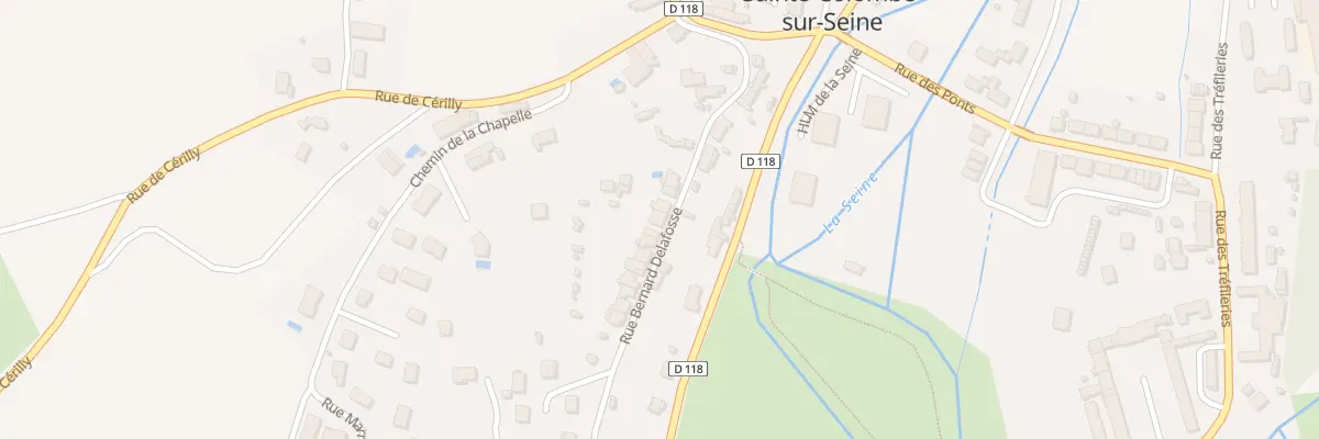 Plan du 12 Rue Bernard Delafosse à Sainte-Colombe-sur-Seine