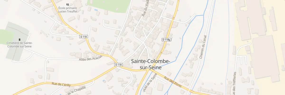 Plan du 8 Rue du Commerce à Sainte-Colombe-sur-Seine
