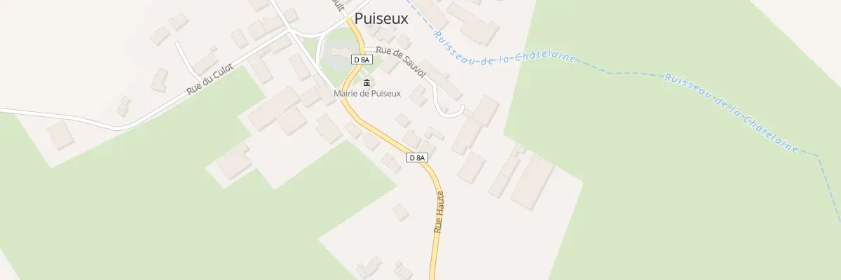 Plan du 8 Rue Haute à Puiseux