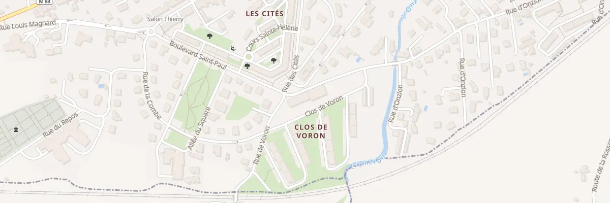 Plan du 2 Rue d’Onzion à L’Horme