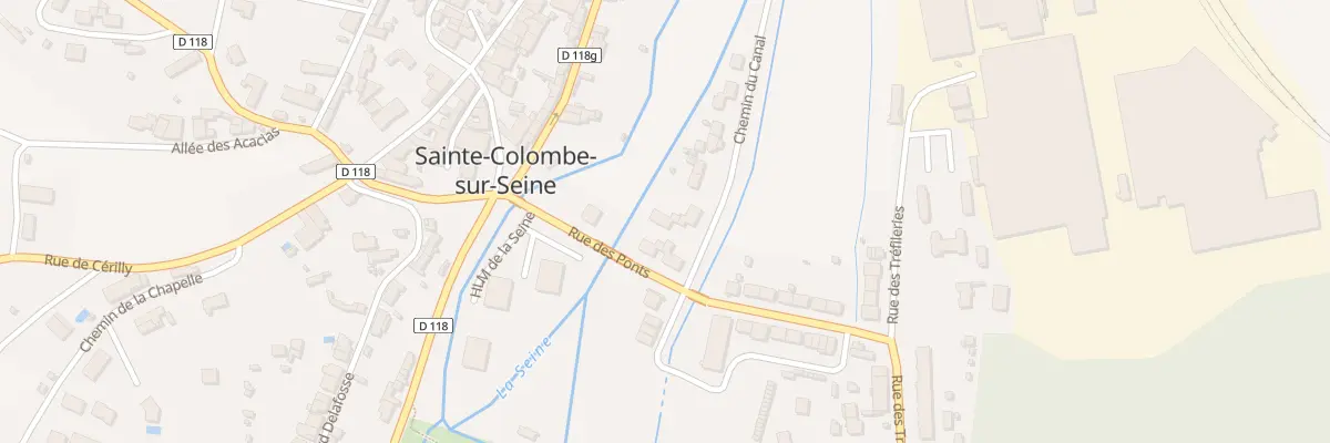 Plan du 1 Che du Canal à Sainte-Colombe-sur-Seine