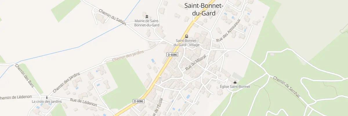 Plan du 119 N Rn 86 à Saint-Bonnet-du-Gard