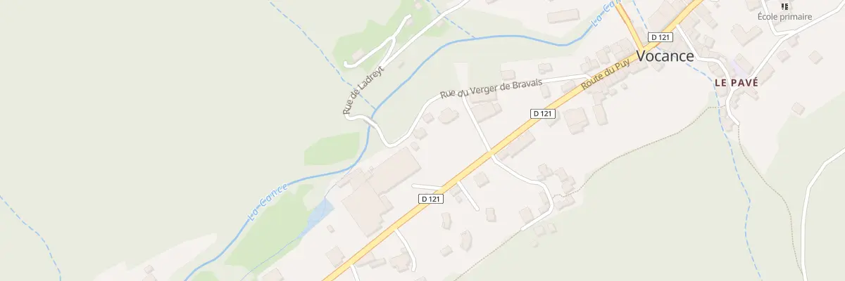 Plan du 245 Rue du Verger de Bravais à Vocance