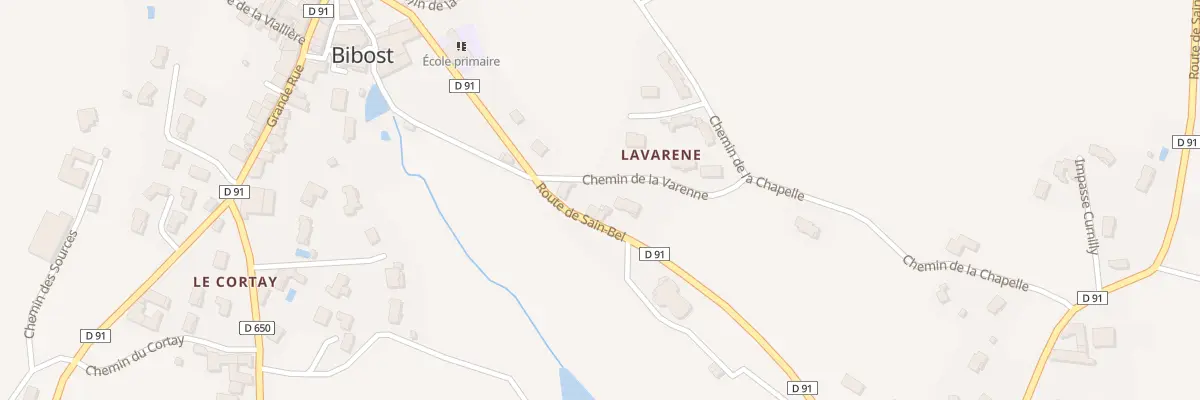 Plan du 47 Rte de Sain Bel à Bibost
