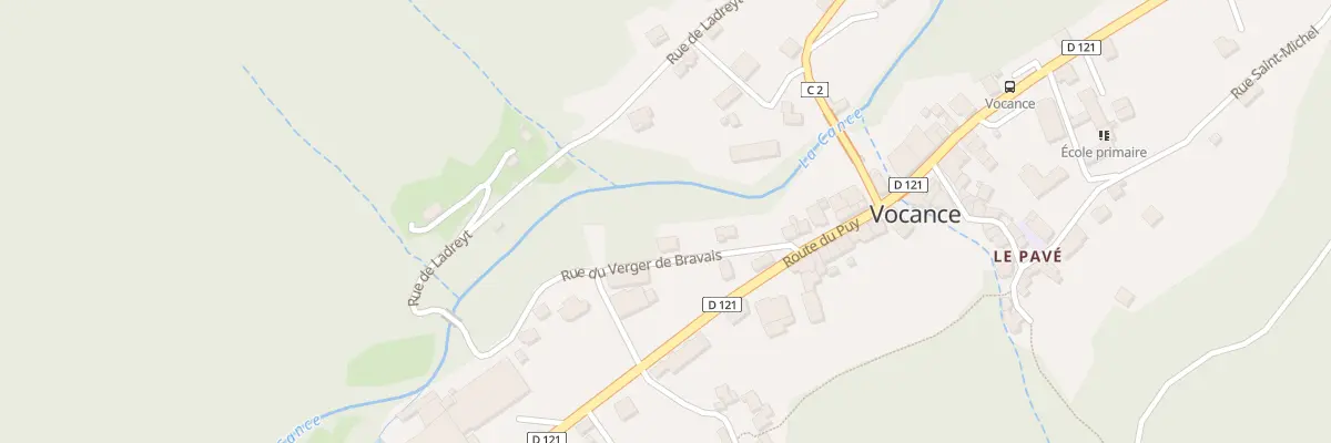 Plan du 76 Rue du Verger de Bravais à Vocance