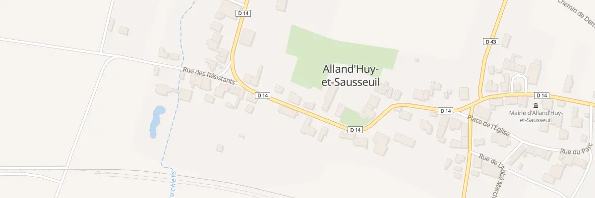 Plan du 28 Rue Mi La Ville à Alland’Huy-et-Sausseuil