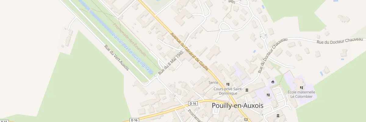 Plan du 9001 Av du General de Gaulle à Pouilly-en-Auxois