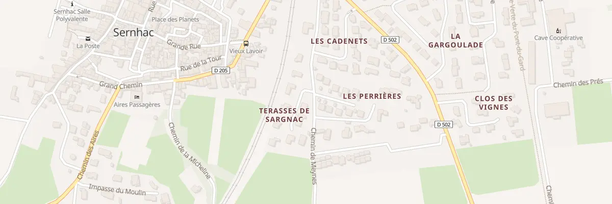 Plan du 225 Che de Meynes à Sernhac