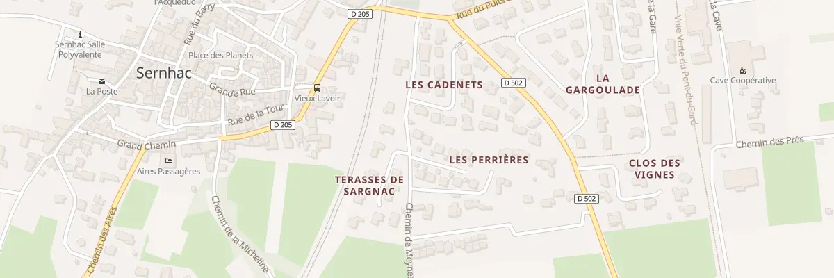 Plan du 170 Che de Meynes à Sernhac
