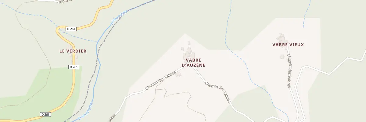 Plan du 5050 Vabre à Pranles