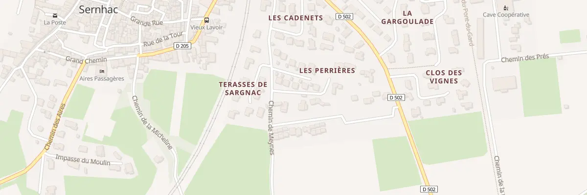 Plan du 230T Che de Meynes à Sernhac