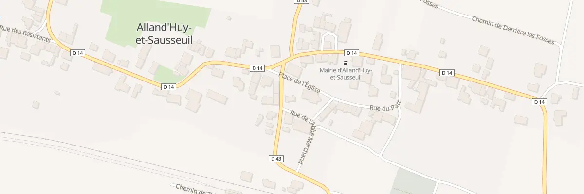 Plan du 1 Rue l’Abbe Marchand à Alland’Huy-et-Sausseuil